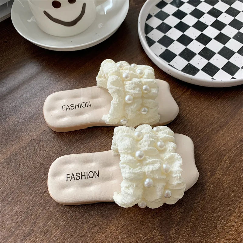 Korean Version Flat Summer Slippers for Kids Girls
