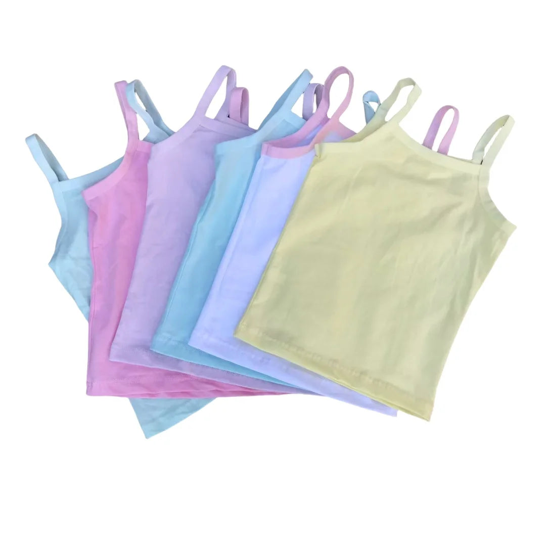 3Pc/Lot Little Girls Cartoon Design Cotton Tops