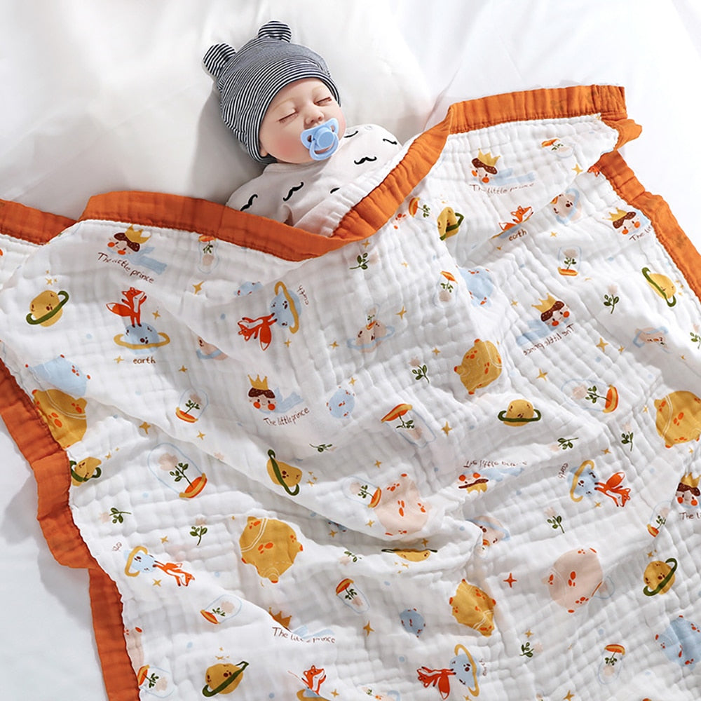 6 Layers 100% Cotton Breathable Newborn Swaddle childrensterritory