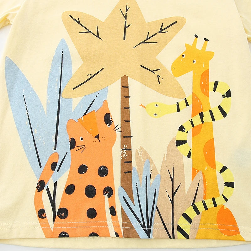 Boys Cartoon Print Summer Casual Clothing Set childrensterritory