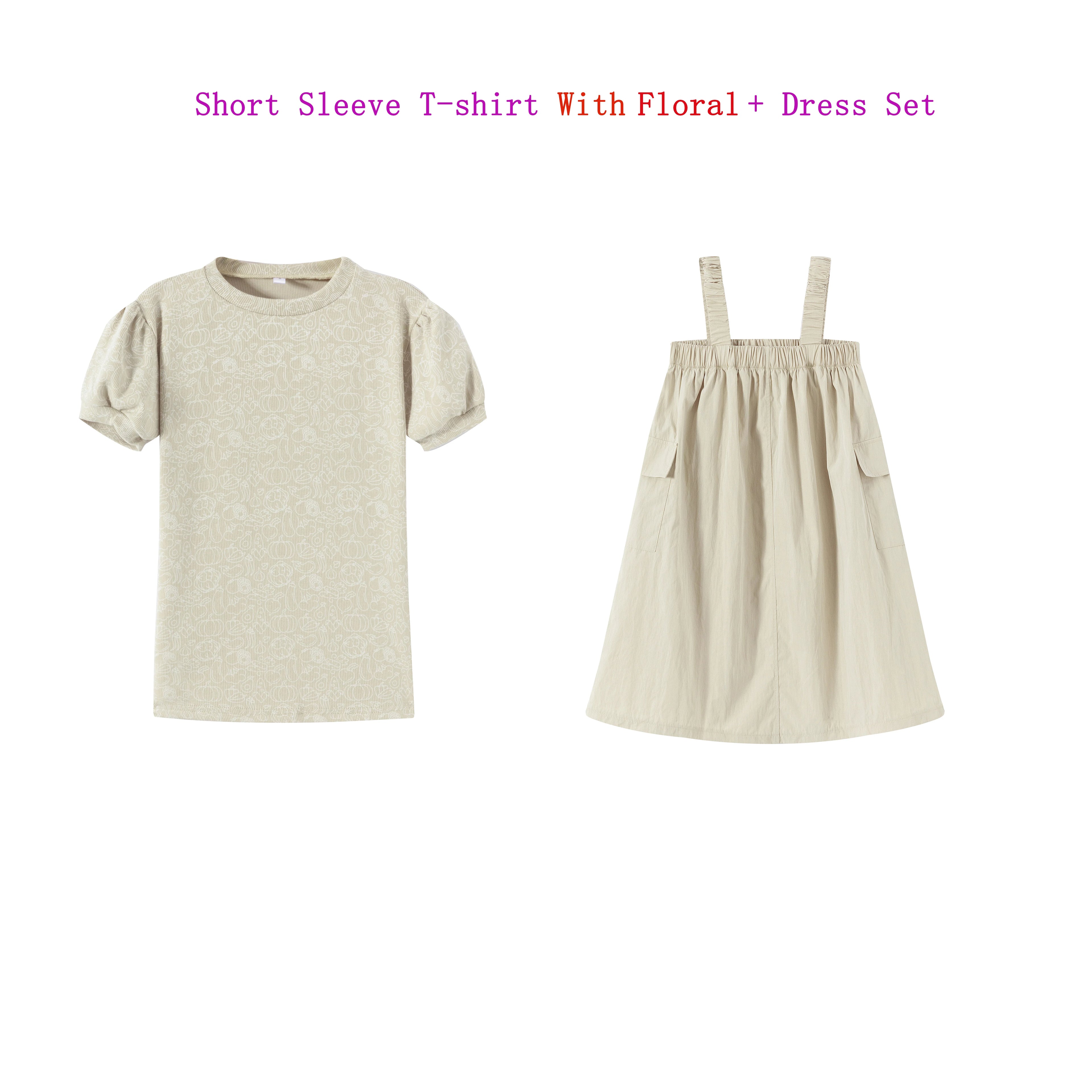 Baby/Kids Girl and Boys Ribbed Print Clothing Sets For Summer childrensterritory