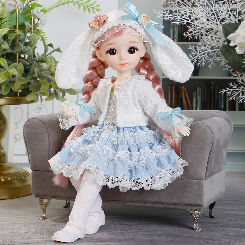 1/6 3D Eyes Girl Doll and Clothes with Multiple Removable Joints childrensterritory