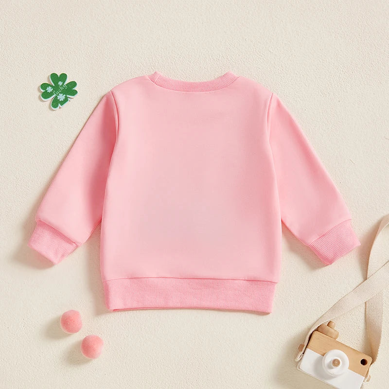 Casual Embroidered Irish Sweatshirt for Little Girls childrensterritory