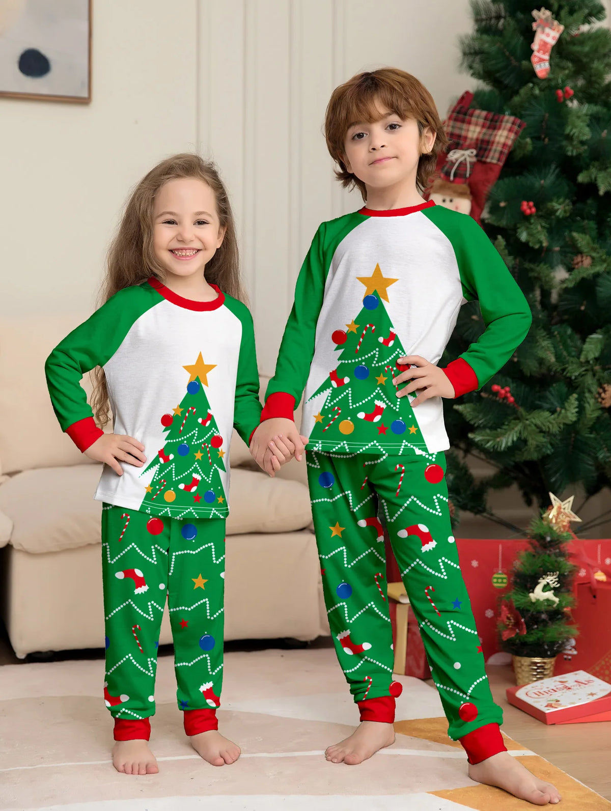 Long Sleeves Christmas Print Family Matching Clothing Set