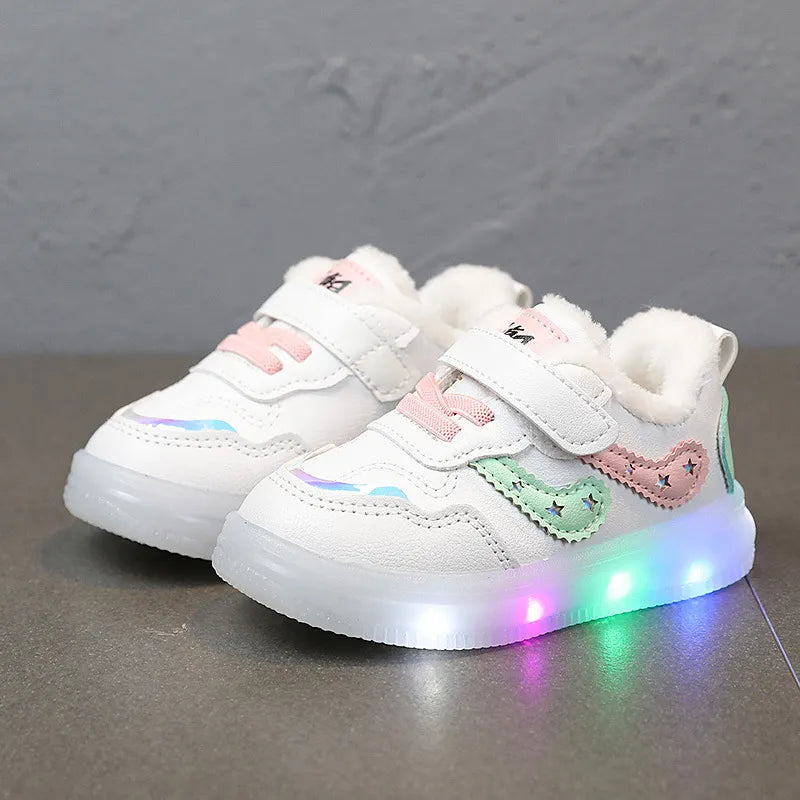 Kids Soft Soled Breathable Casual Led Sneakers childrensterritory