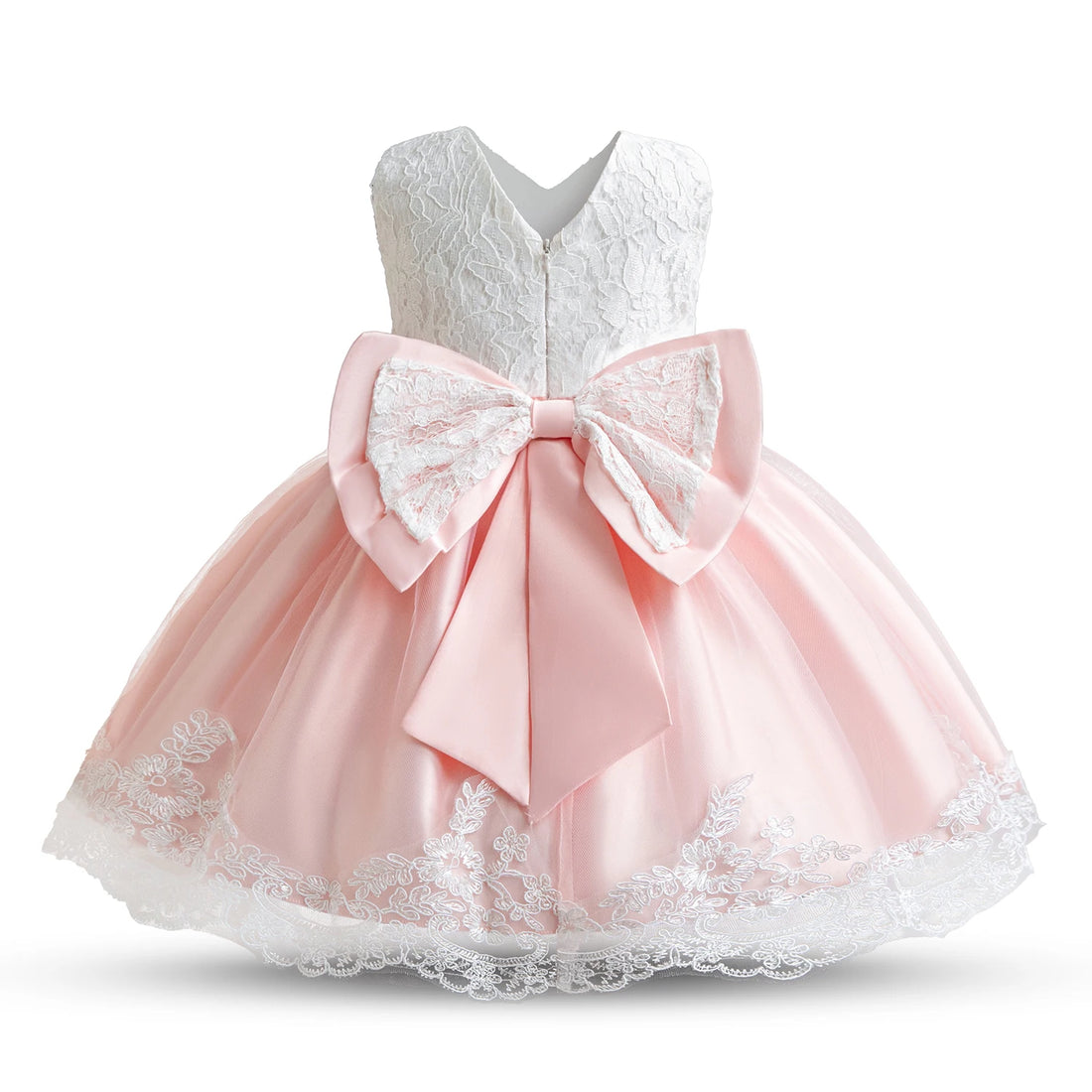 Elegant Baby Girl Big Bow Christening/Birthday Dresses
