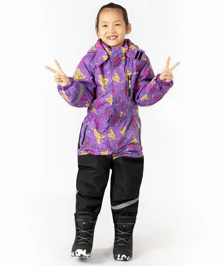 Plus Velvet Windproof Kids One-piece Thickening Ski Suit childrensterritory