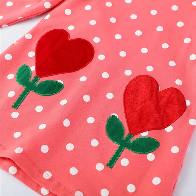 Toddler Girls Star Beading Printed Hooded Top childrensterritory