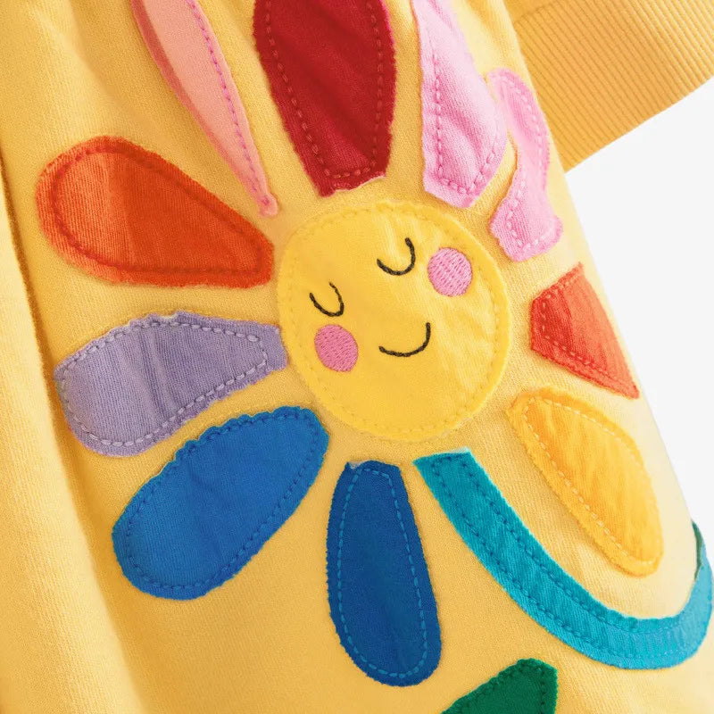 Kids Girls Inside Fleece New Style Long Sleeve Warm Dresses childrensterritory