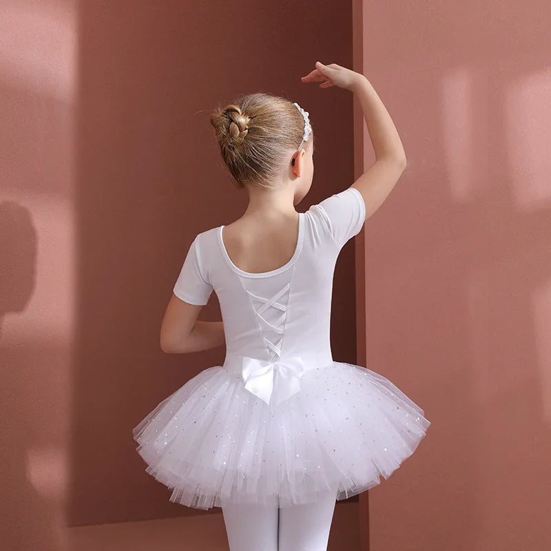 Girls Tulle Bowknot Design Ballet Dancewear/Gymnastics Leotard childrensterritory
