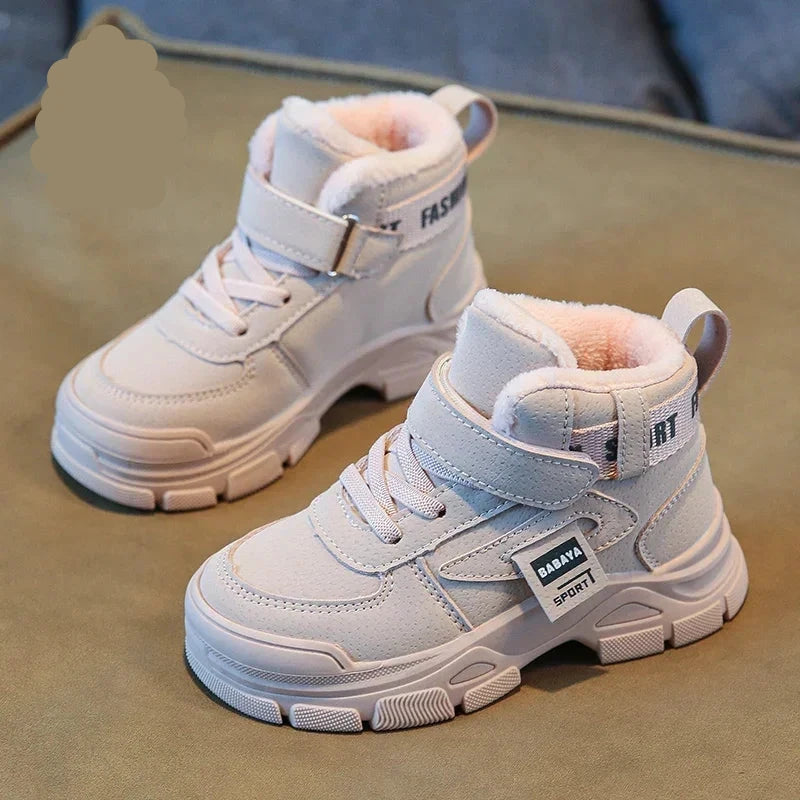 Boys And Girls Thickened Fur Design Warm Velvet Shoes childrensterritory
