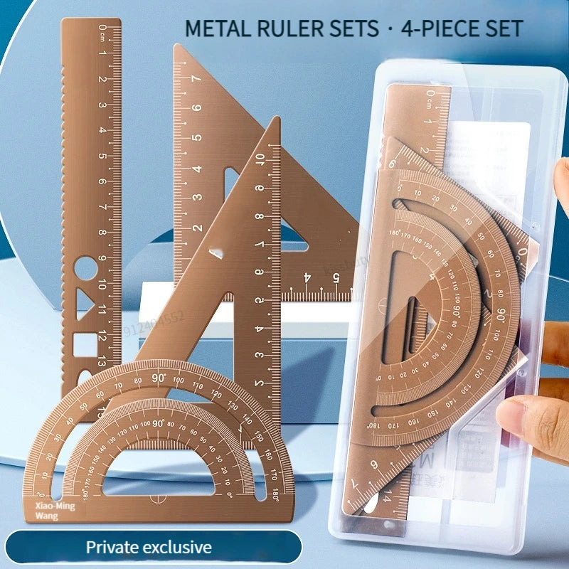 4 In 1 Aluminum Alloy Multifunctional Stationery Set childrensterritory