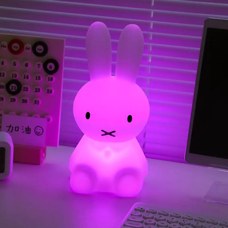 Kids Soft Silicone Touch USB Rechargeable Bunny Night Lamp