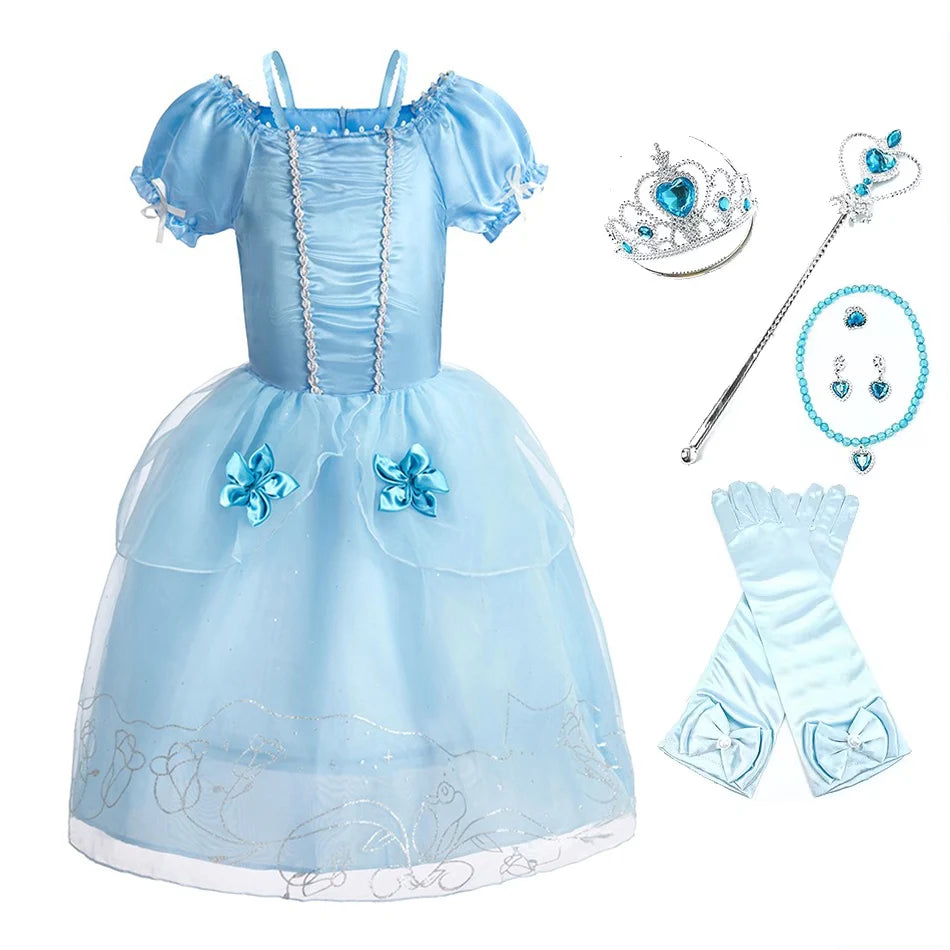 Kids Girls Disney Princess Dresses for Halloween Christmas