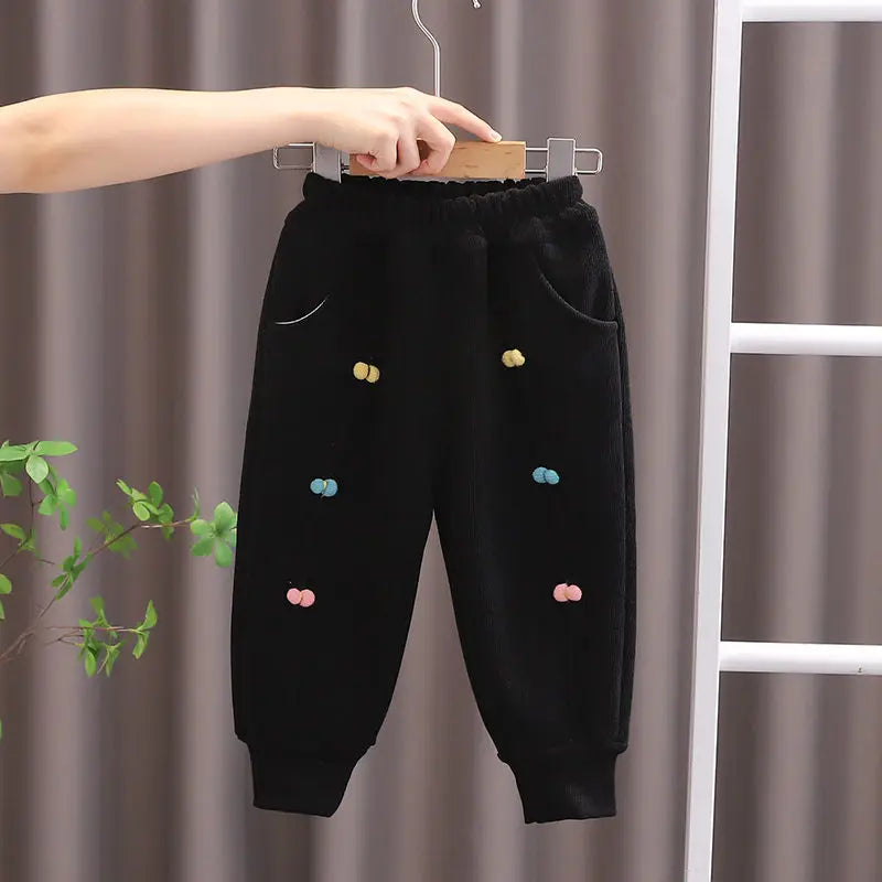 Girls’ Soft and Comfortable Winter Casual Trousers childrensterritory