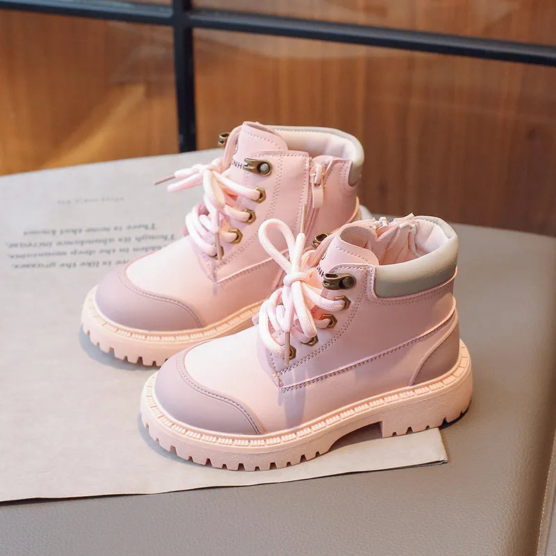 Kids Britain Style Versatile Mid-calf Boots/Casual Shoes childrensterritory