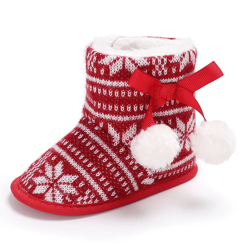 Baby Boys Girls Fluffy Fleeceed Warm Winter Boots
