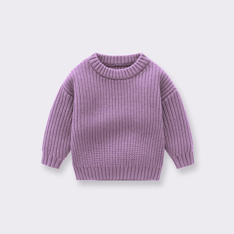 Baby/Kids Loose Round Neck Knitted Sweater Pullover childrensterritory