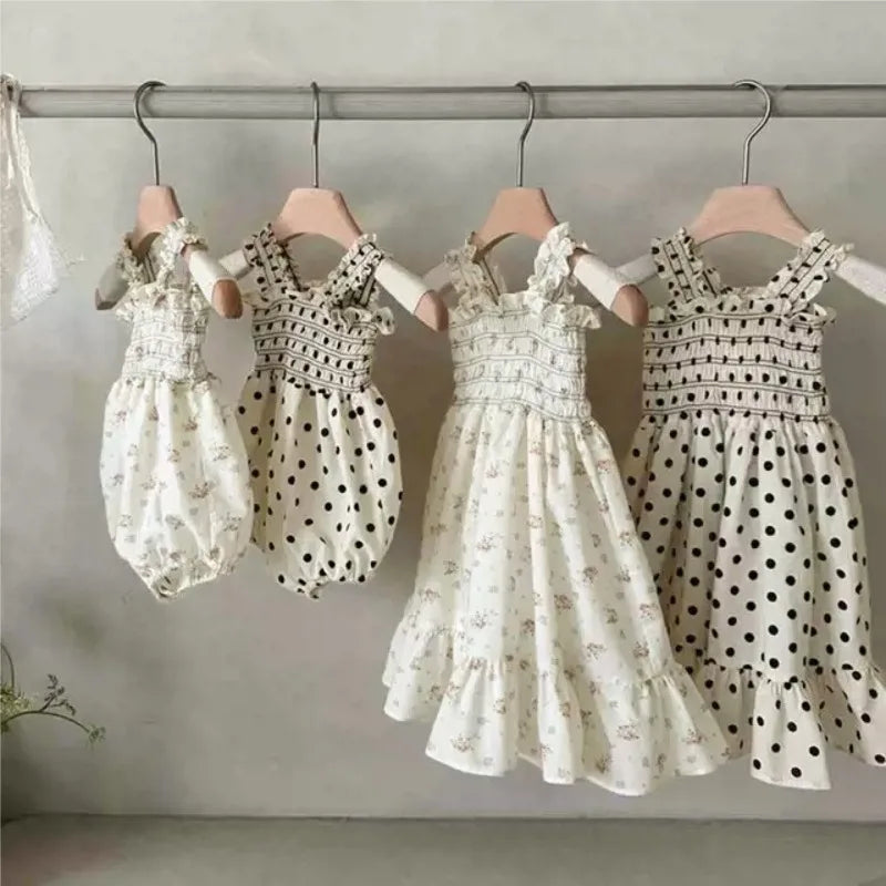 Baby Girl Pleated Romper for Summer
