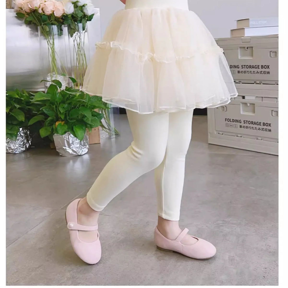 Kids Girls Two in One Mesh SKirt with Leggings childrensterritory