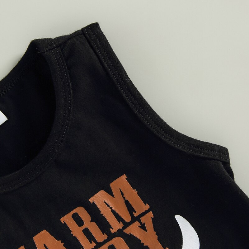 Baby Boy Printed Sleeveless Tank Tops and Shorts Set childrensterritory