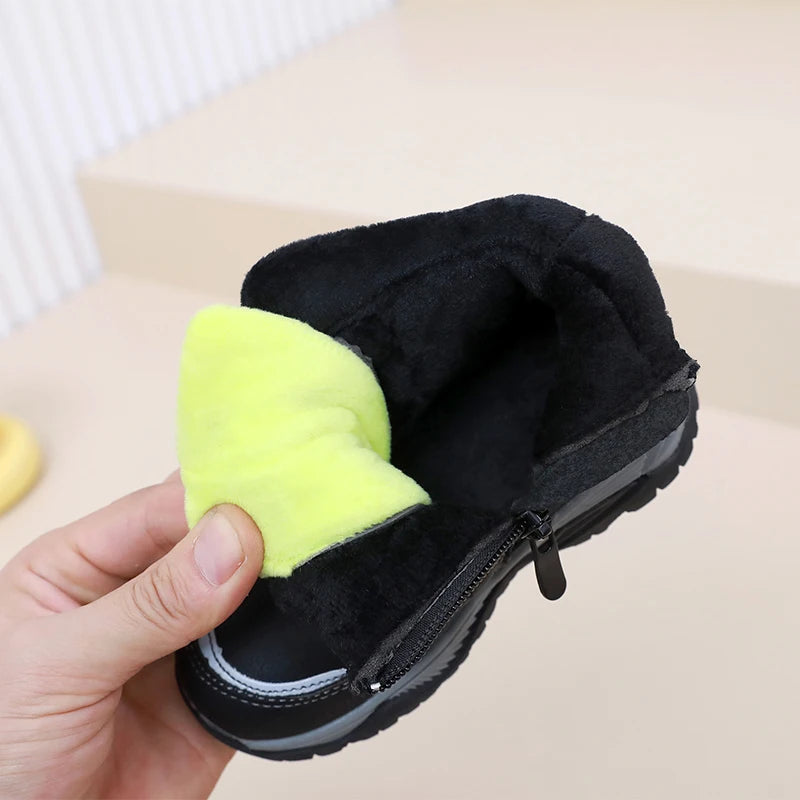 Boys Waterproof Thickened Cotton Soft Outdoor Warm Boots childrensterritory