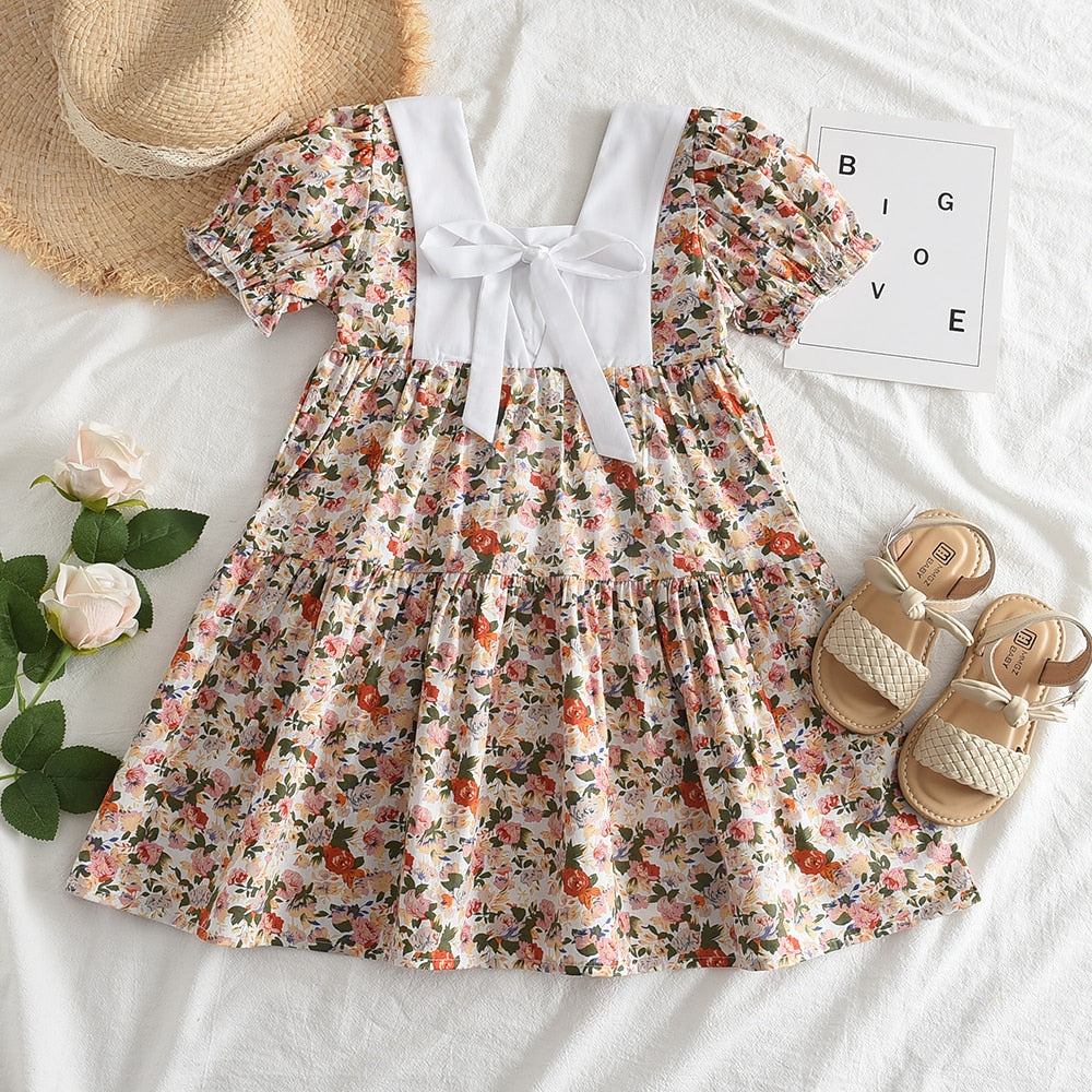 Kids Girls Floral Summer Fashion Dresses childrensterritory