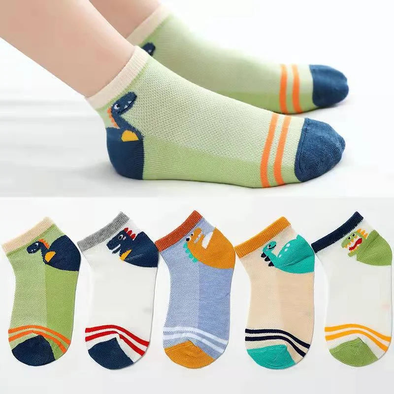 Baby/Kids Thin Mesh 5 Pairs Soft Breathable Cotton Socks