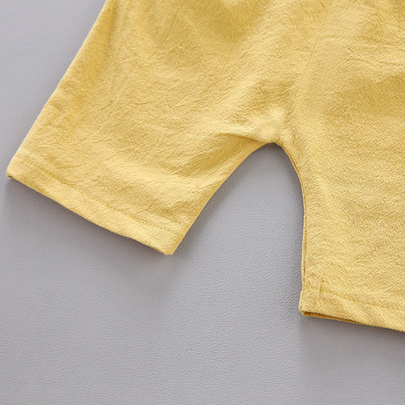 Baby Boy Pyramid Design Short-sleeved Shirt and Shorts Set childrensterritory
