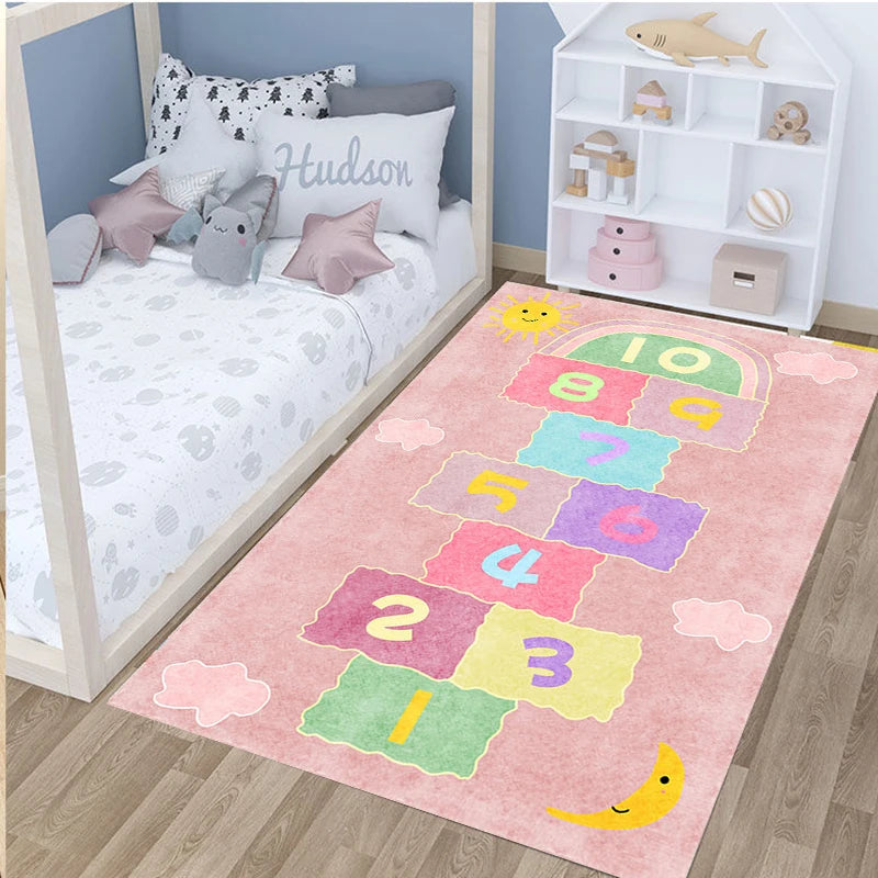 Cartoon Design Learning Kids Room Carpet for Crawling Jumping childrensterritory