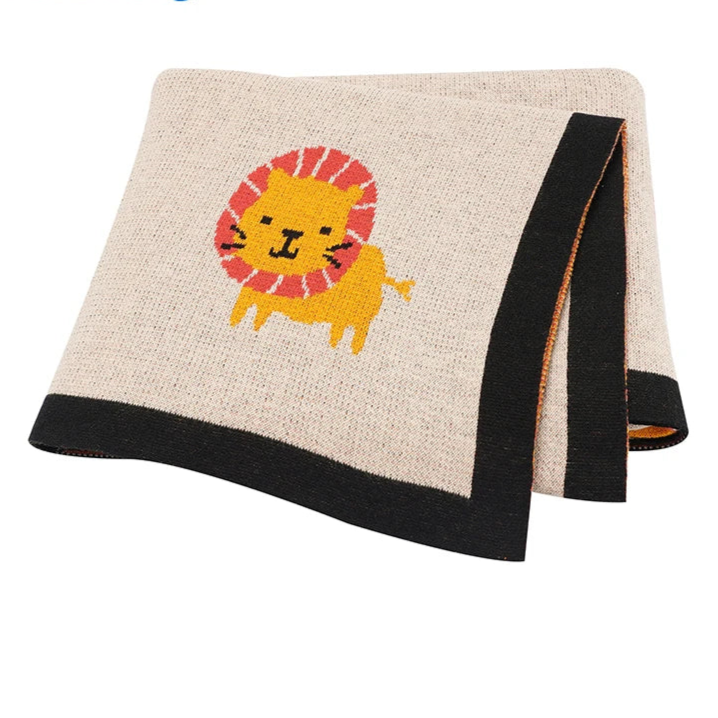 Cartoon Print Soft Cotton Fabric Baby Blankets childrensterritory