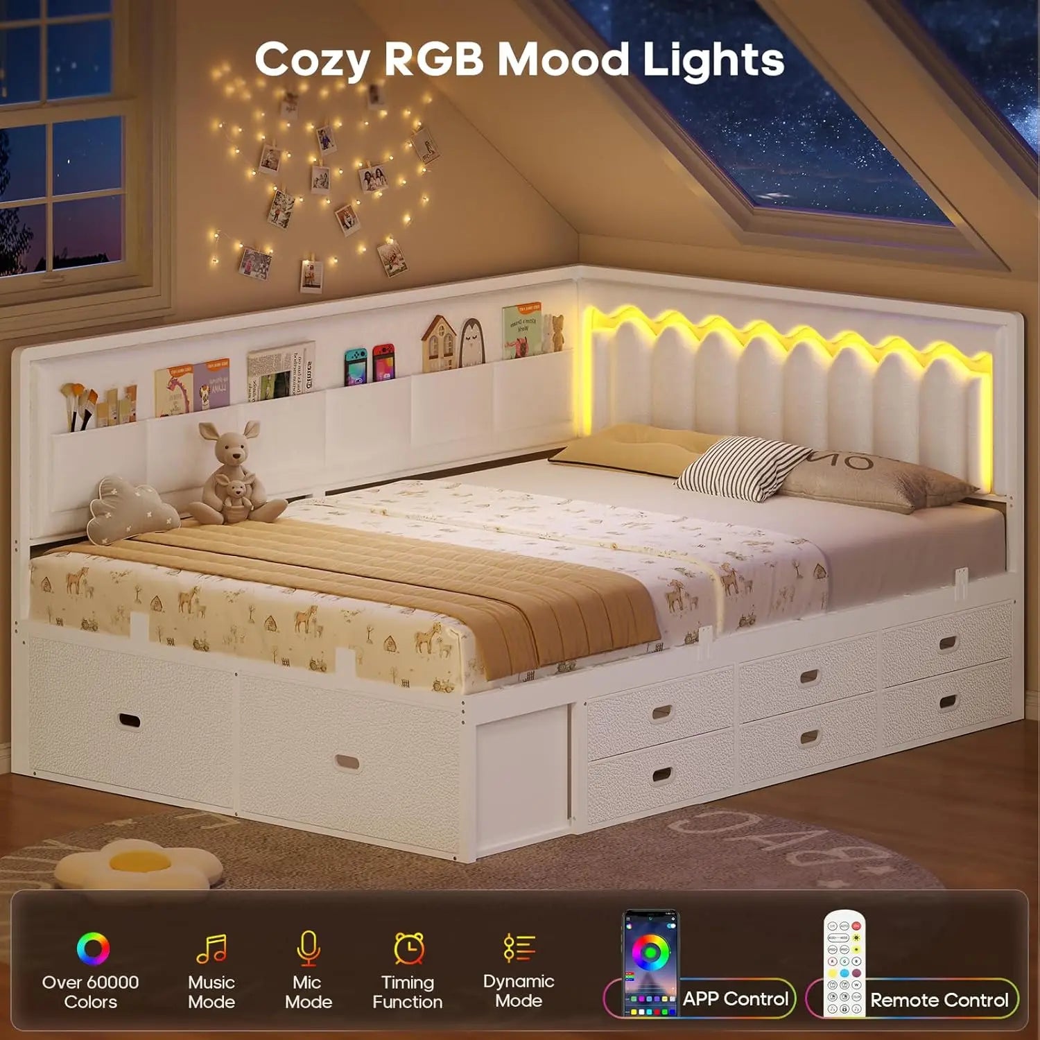 Durable Full Corner Bed Frame Designed for Kids’ Comfort childrensterritory
