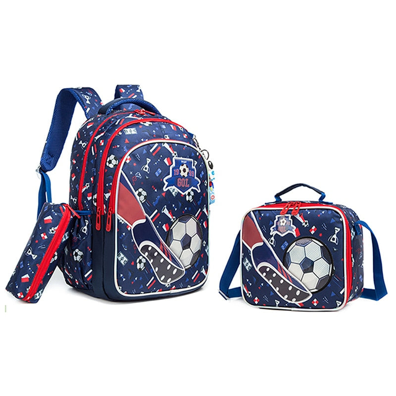 Kids 3pcs School Backpack of Astronaut and Dinosaurs Print childrensterritory