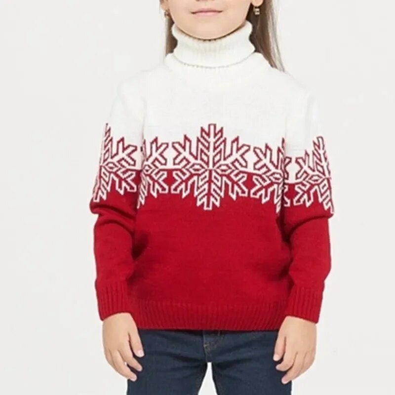 Christmas Family Look: Turtleneck Sweater and Knit Dress childrensterritory