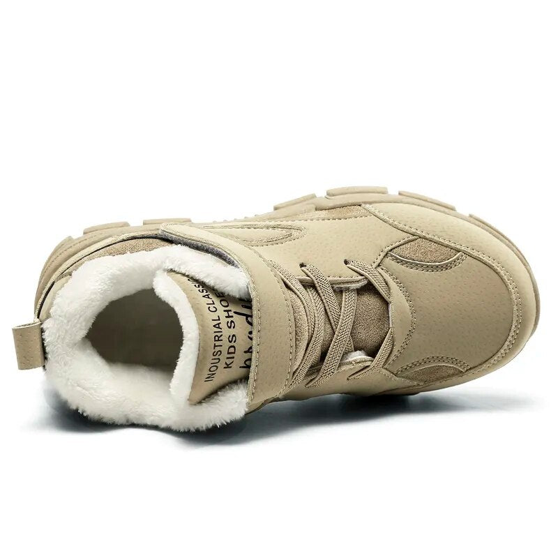 Water Proof Plush Warm Kids Snow Boots Outdoor Shoes childrensterritory