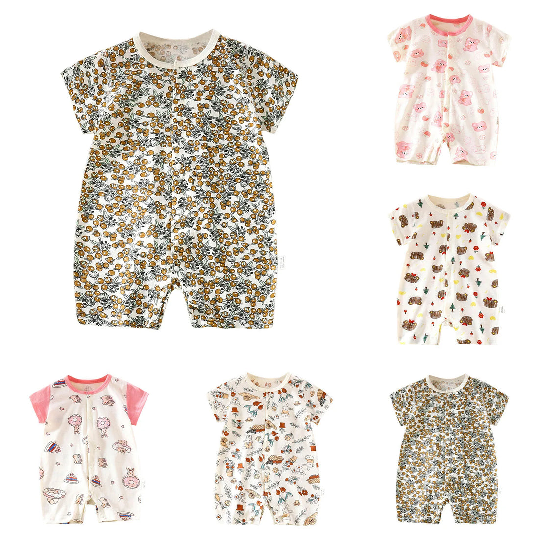 Baby Boys Breathable Stylish Cartoon Romper Sets