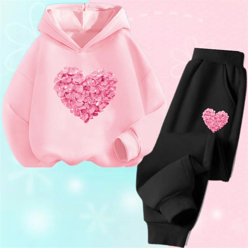 Girls 2 Pieces Casual Korean Style Sports Suits for Spring childrensterritory