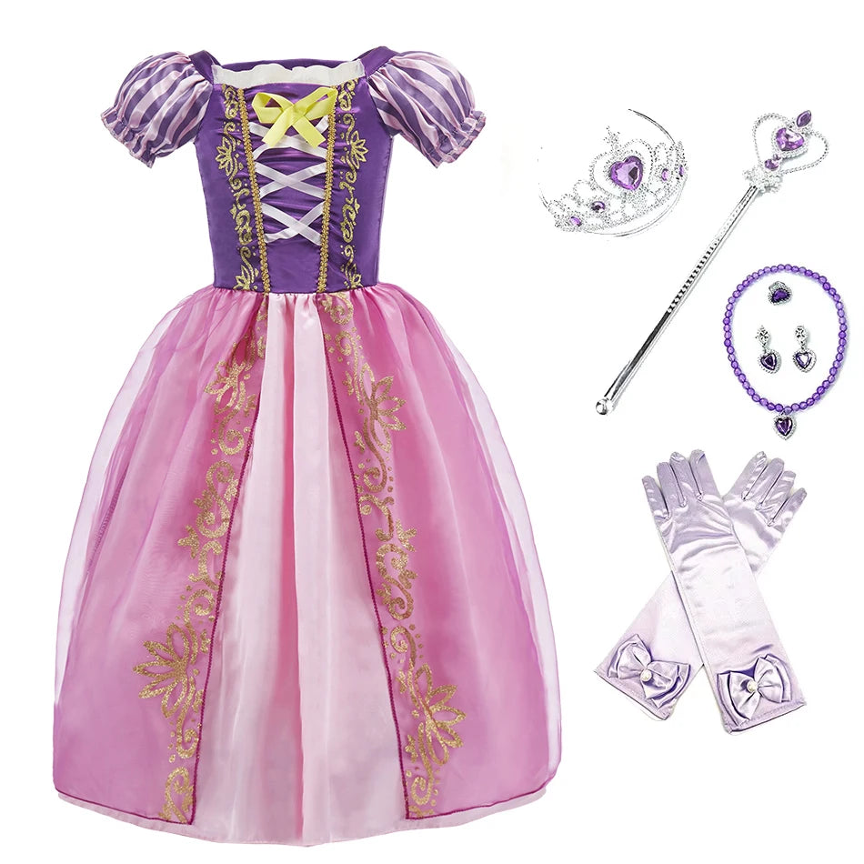 Kids Girls Disney Princess Dresses for Halloween Christmas