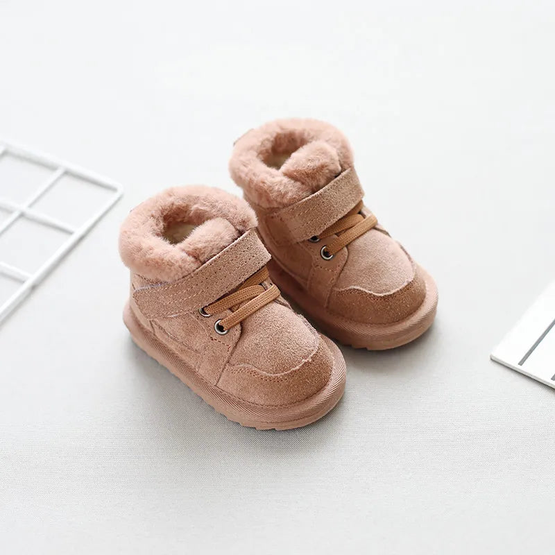 Anti-Slippery Baby Girls Boys Warm Plush Snow Boots childrensterritory