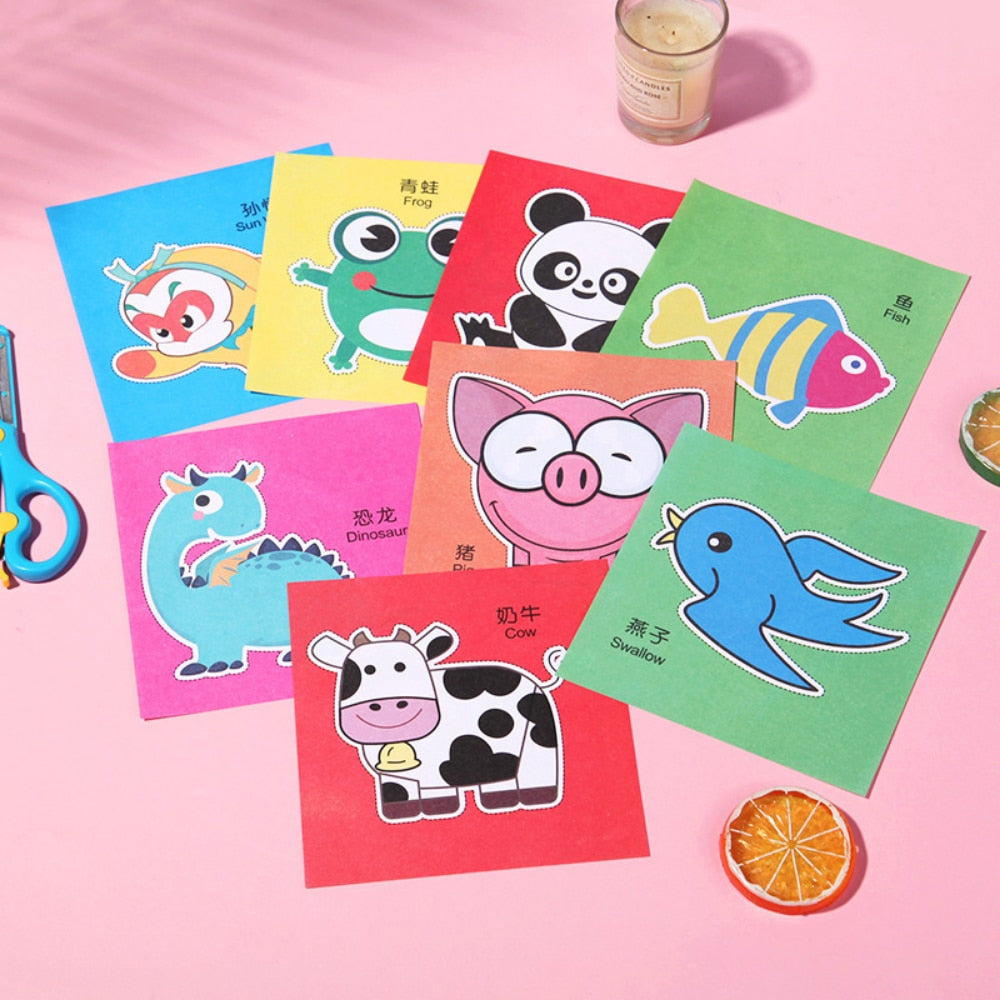 Kids 48 Piece Handmade Cartoon Scrapbook Learning Toys childrensterritory