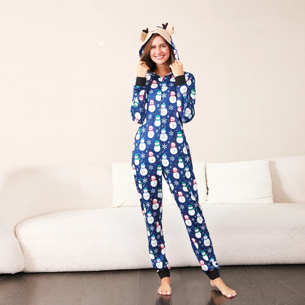 Warm Snowman Print Christmas Matching Pajamas for Family childrensterritory