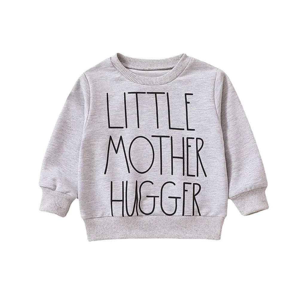 Baby Boy/Girl Letter Print Long Sleeve Sweatshirt