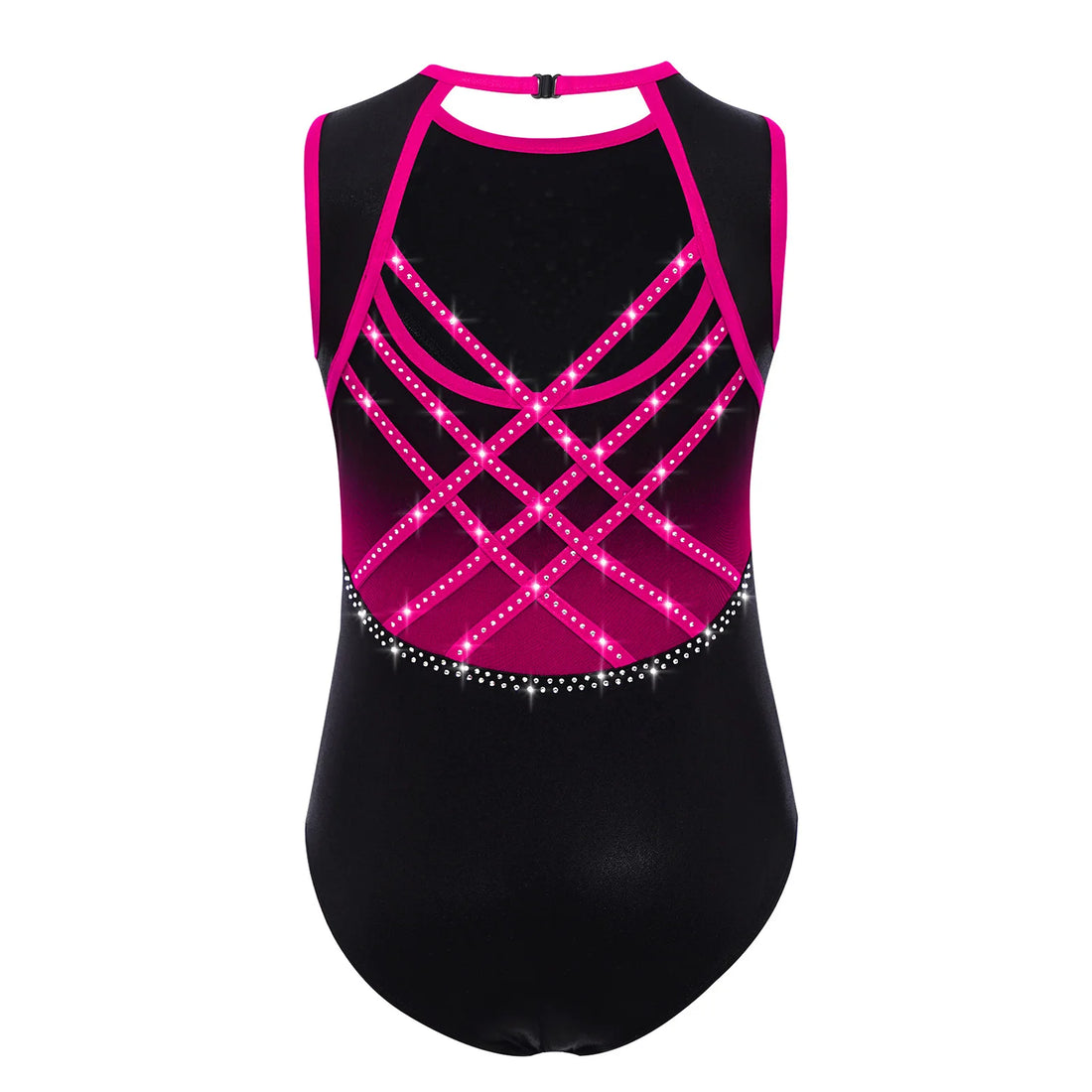 Kids Girls Mesh Rhinestones Design Gymnastics Leotard/Dancewear childrensterritory