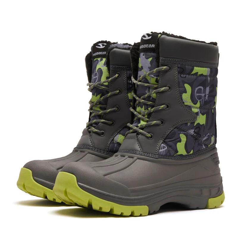 Teenage Girls Boys Non-Slip Waterproof Warm Fur Boots childrensterritory
