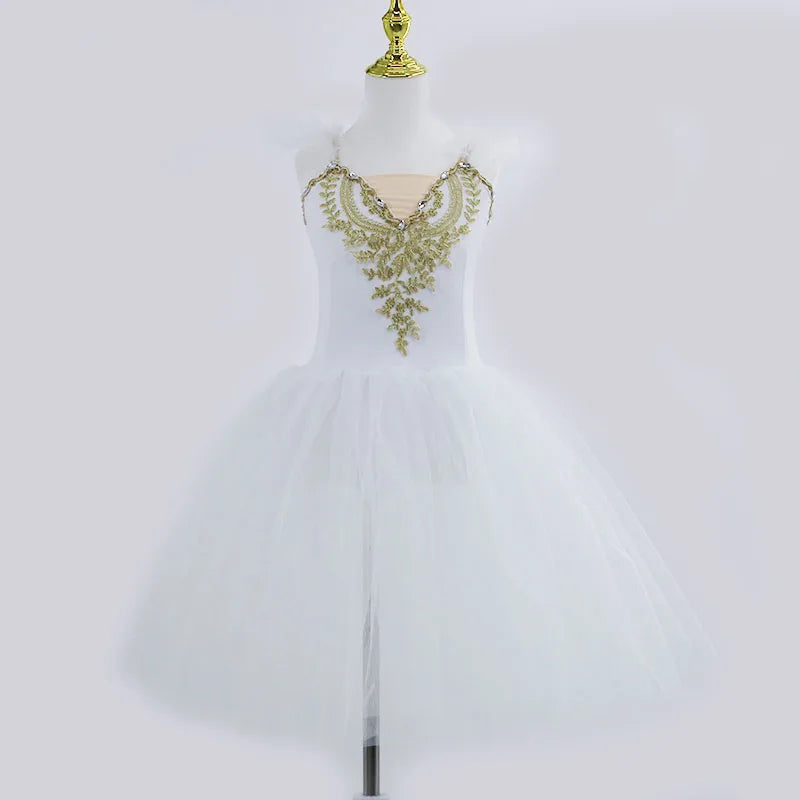 Professional Swan Lake Long Ballet Dresses for Girls childrensterritory