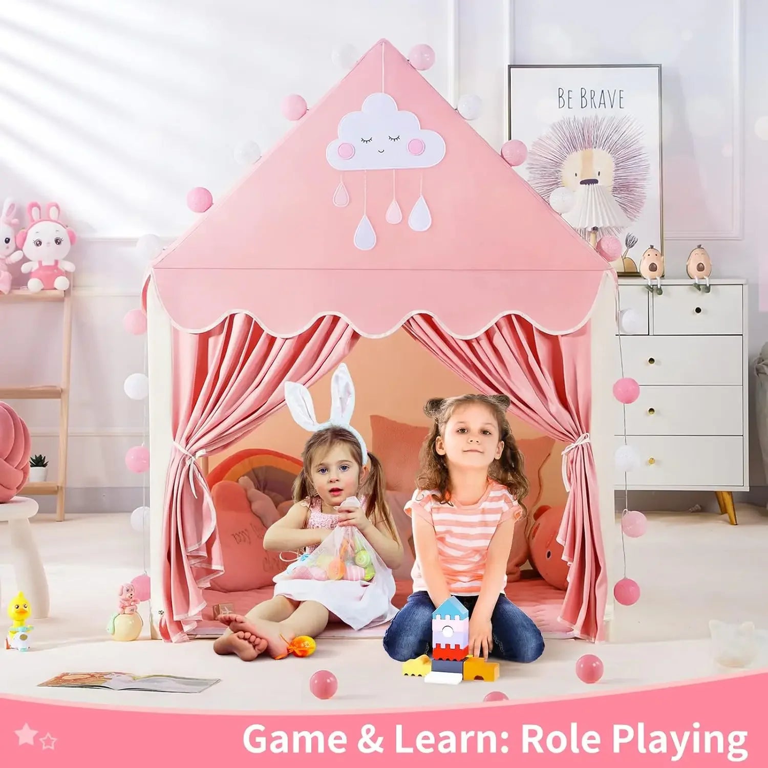 Kids 1.35M Folding Princess Castle/Play House