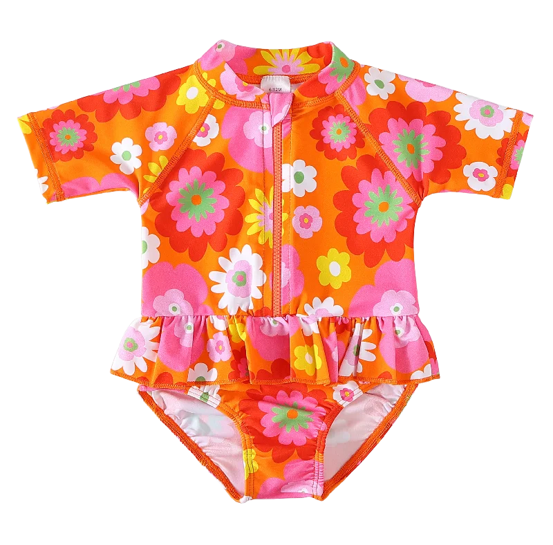 Toddler/Baby Girl Ruffle Printed One Piece Swimsuits
