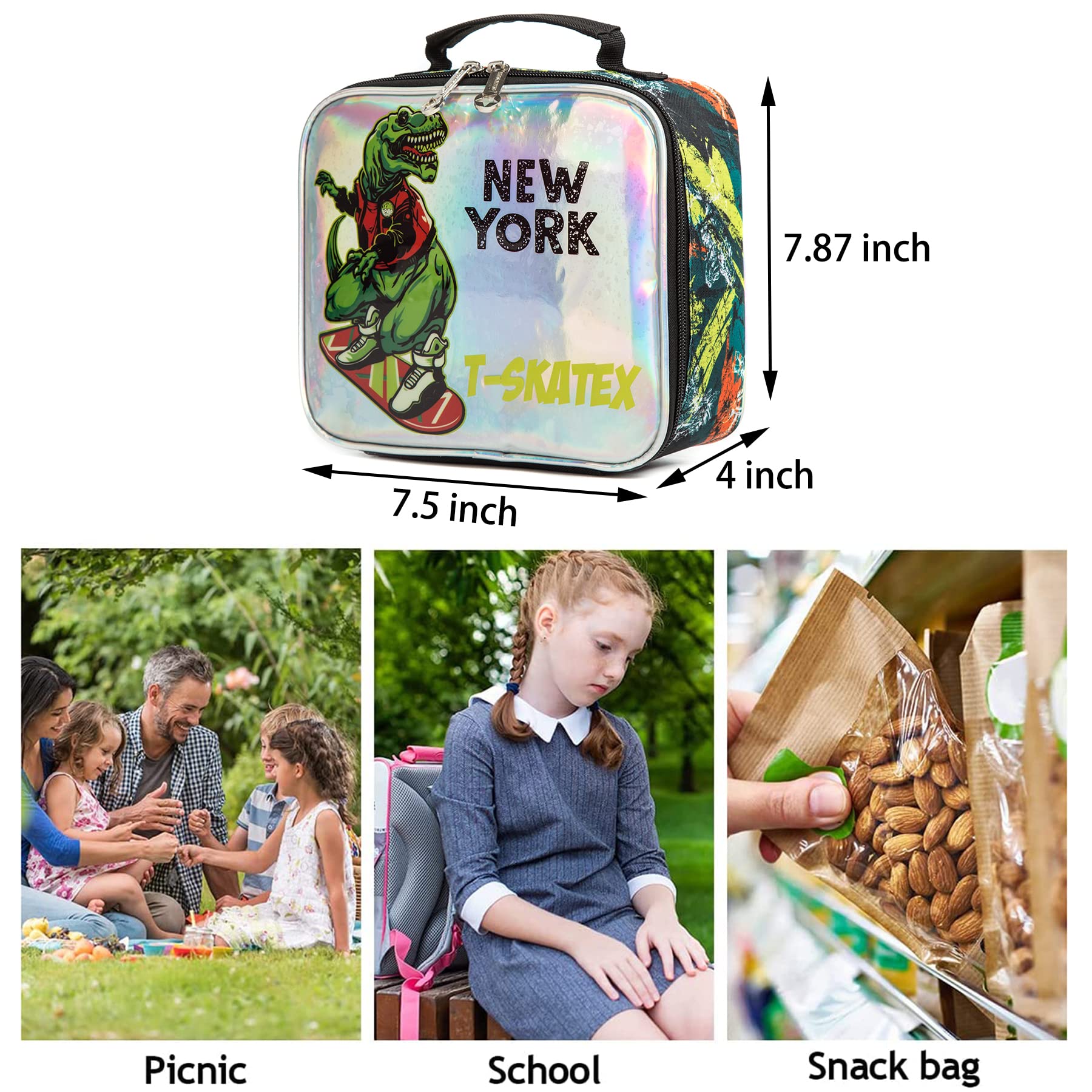 Kids 3pcs School Backpack of Astronaut and Dinosaurs Print childrensterritory