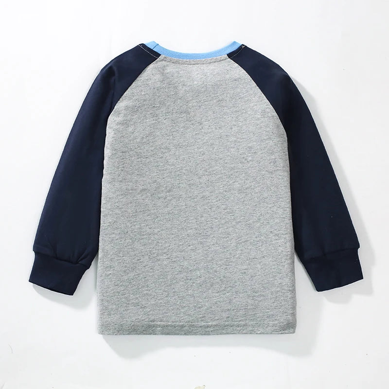 Kids Boys Cartoon Fox Embroidered Cotton T-shirts childrensterritory