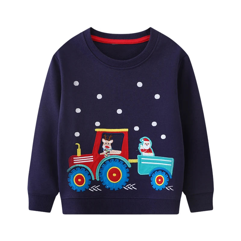 Kids Boys Cartoon Dinosaurs Print Cotton Sweatshirts childrensterritory